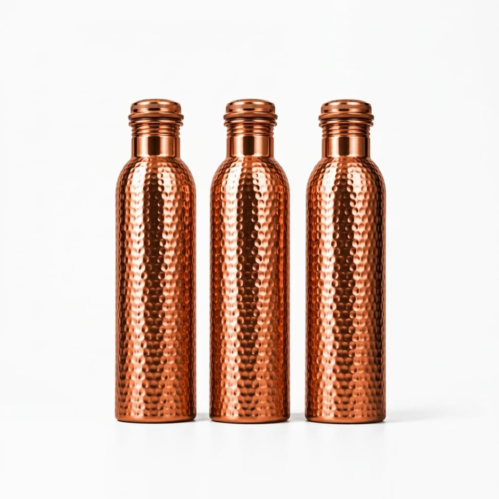 Pack Trio N7ASI — 3 Bouteilles en Cuivre Martelé | 1 L Chacune